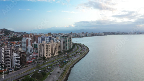 Aerial scenes of Florianópolis Island, capital of Santa Catarina, Brazil