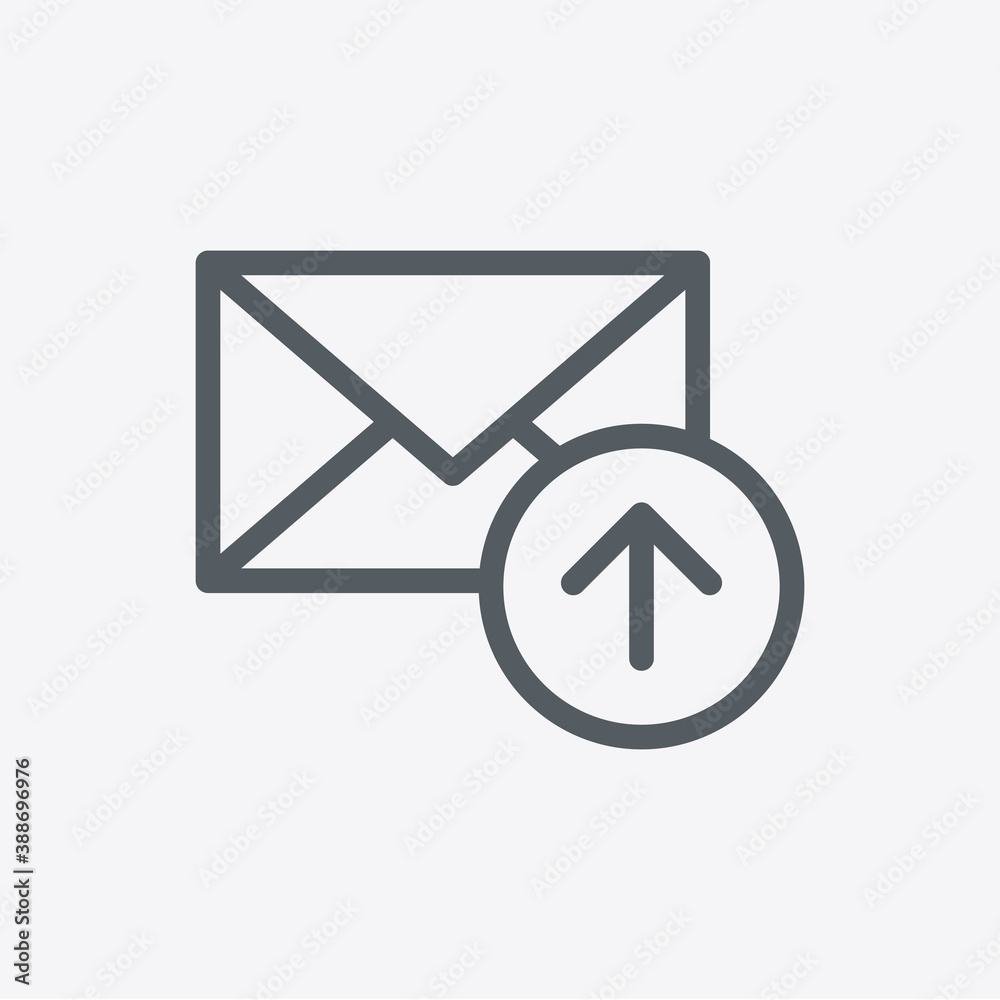 Send mail icon isolated on background. Mail symbol modern, simple, vector, icon for website design, mobile app, ui. Vector Illustration Send mail icon isolated on background. Mail symbol modern, simple, vector, icon for website design, mobile app, ui. Vector Illustration