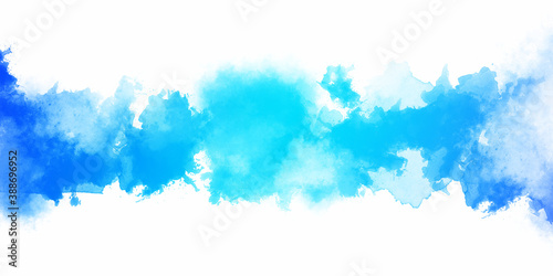
Aquamarine watercolor strip multilayered background