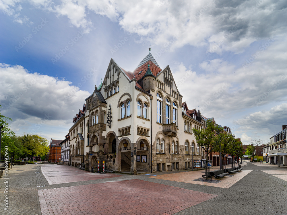 Fototapeta premium Wunstorf Stadt Gemeinde Hannover Niedersachsen Steinhuder Meer Calenberger Land Haus Deutschland