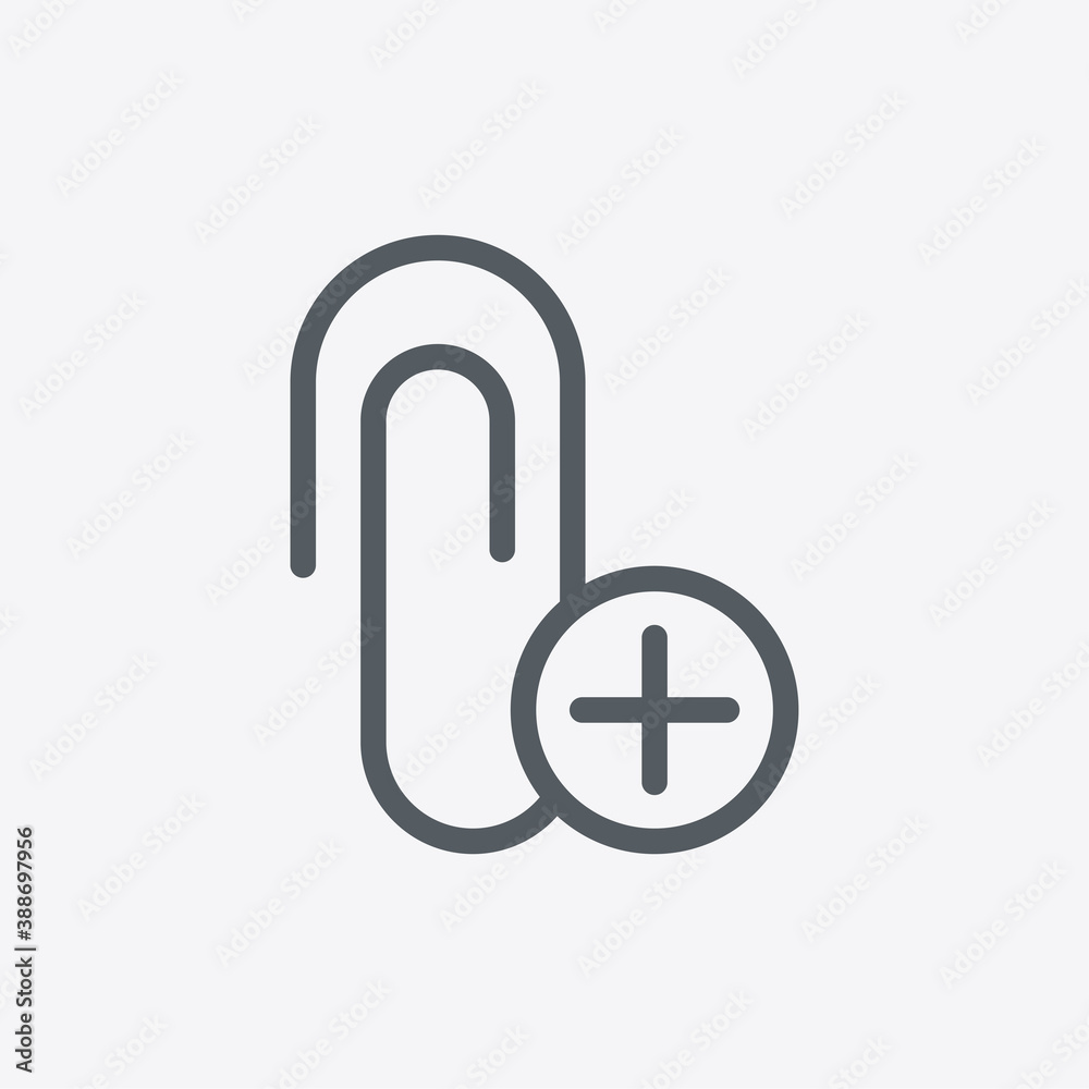 Paper clip icon isolated on background. Attachment symbol modern, simple, vector, icon for website design, mobile app, ui. Vector Illustration