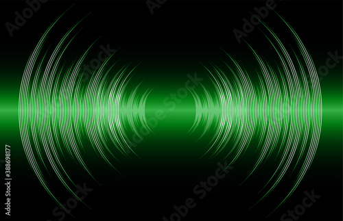 Sound waves oscillating dark light