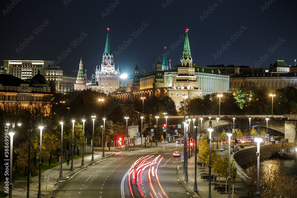 Obraz premium Москва. Кремль. Ночь.