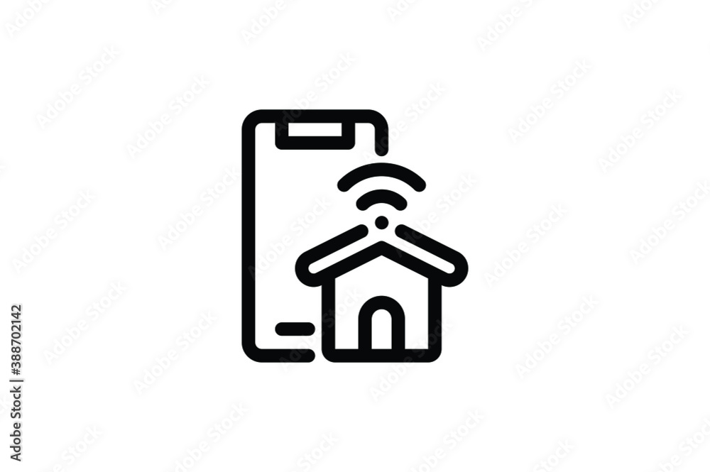 Smart Home Icon - Digital Home Security