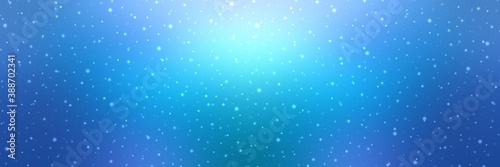 Shimmering snow on deep blue shiny sky abstract illustration. Wonderful winter background. 