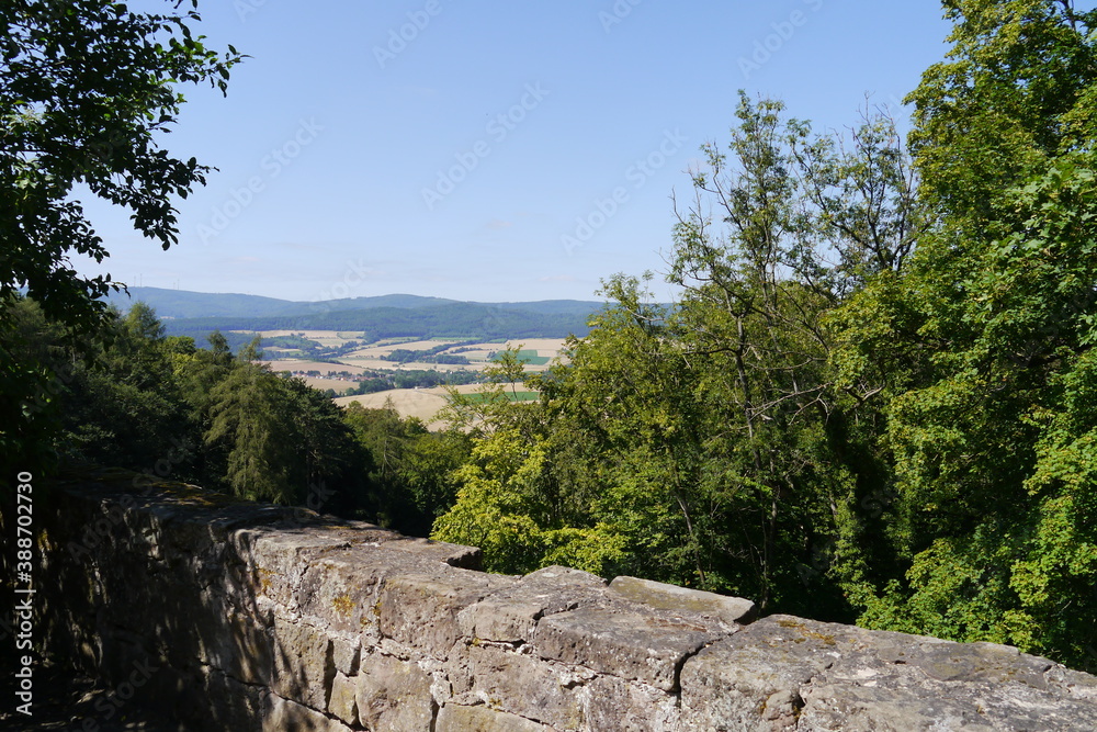 Aussicht vom Schloss Berlepsch in Hessen Aussicht vom Schloss Berlepsch in Hessen