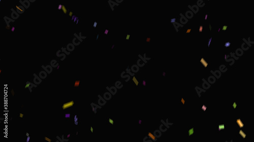 colorful rainbow confetti sparkle abstract texture overlays glitter golden particles on black.