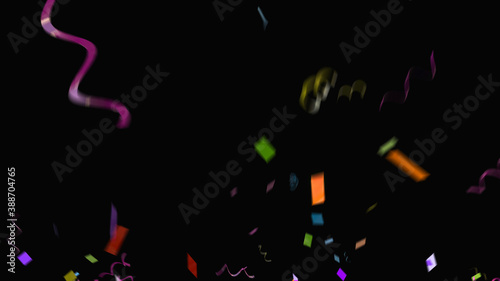 colorful purple rainbow confetti sparkle abstract texture overlays glitter golden particles on black.