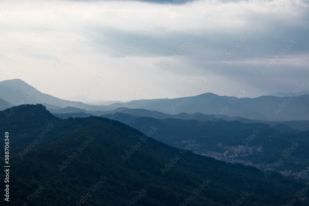 clouds over the mountains