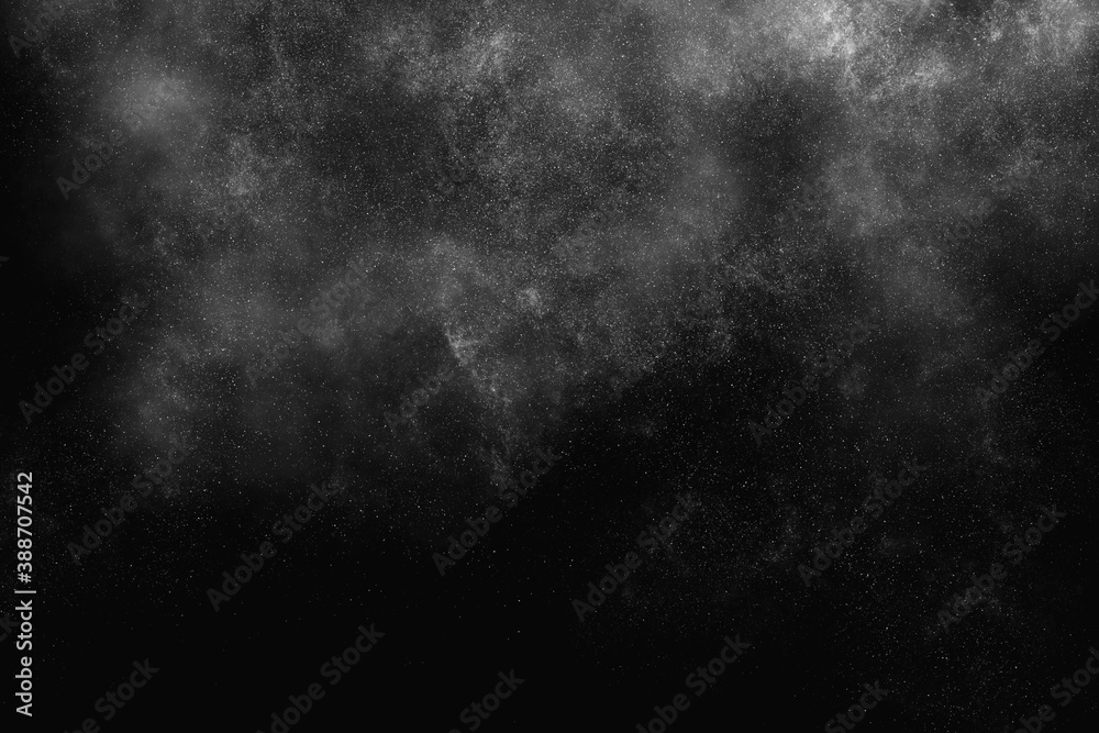 gray and black dust overlay particle abstract grunge texture and texture effect isolated on black. - obrazy, fototapety, plakaty 