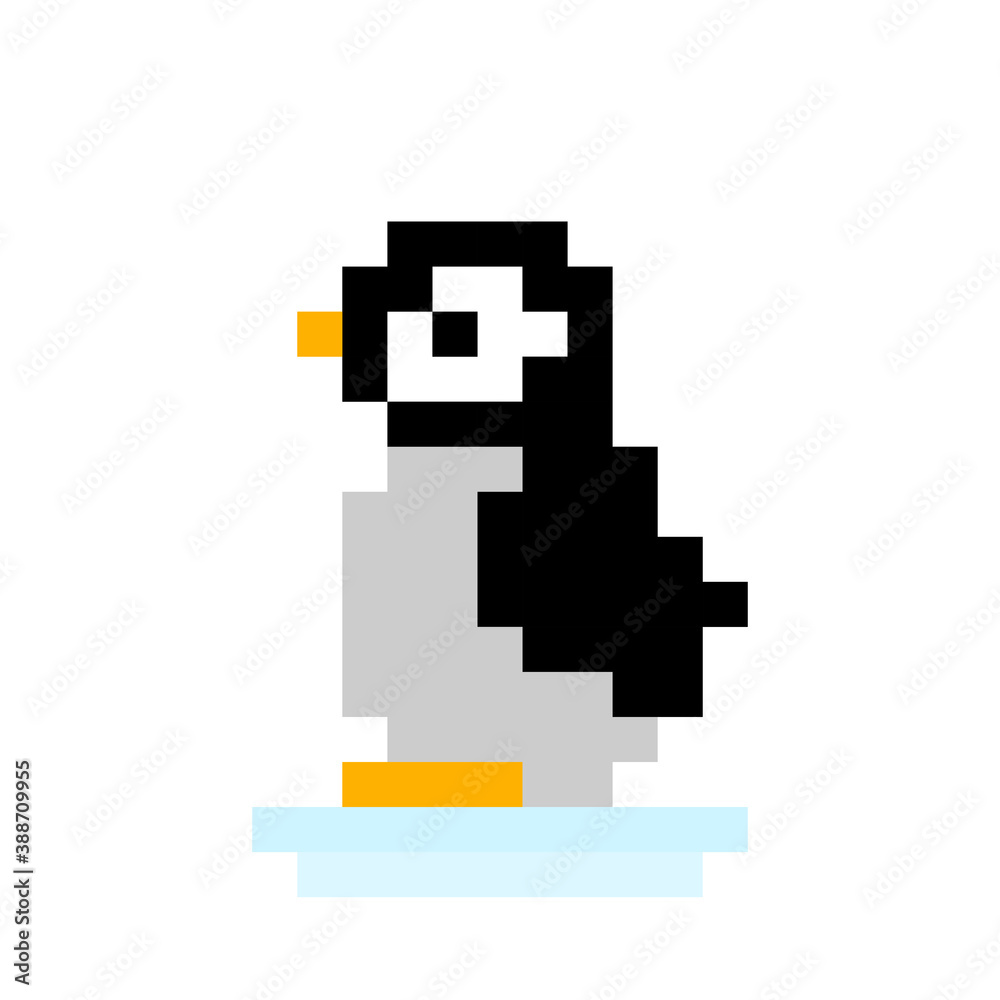 Pixel art penguin vector illustration 5008501 Vector Art at Vecteezy