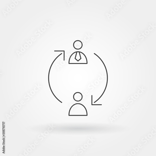 coaching single isolated icon with modern line or outline style