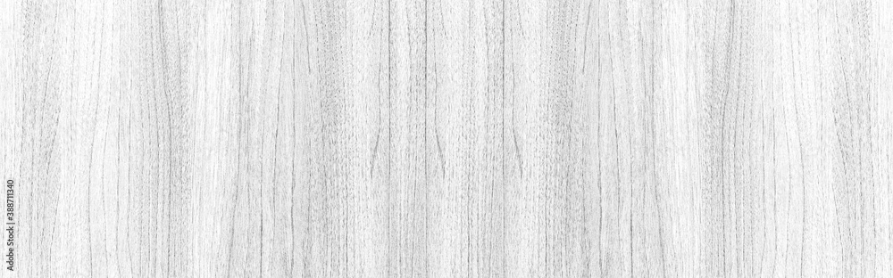 Fototapeta premium Panorama of Wood plank white timber texture and seamless background