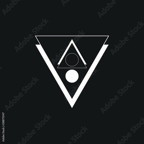 Geometric element, symbol, emblem. Decorative ornament. Vector illustrarion eps 10.