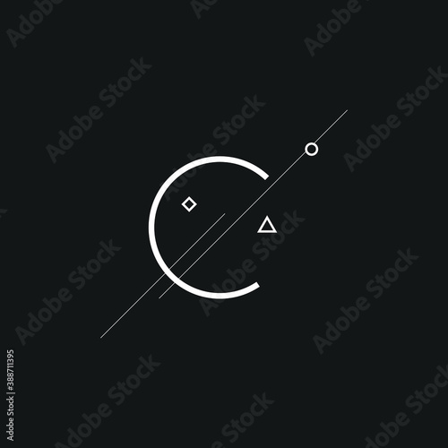 Geometric element, symbol, emblem. Decorative ornament. Vector illustrarion eps 10.