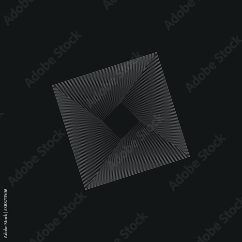 Geometric element, symbol, emblem. Decorative ornament. Vector illustrarion eps 10.