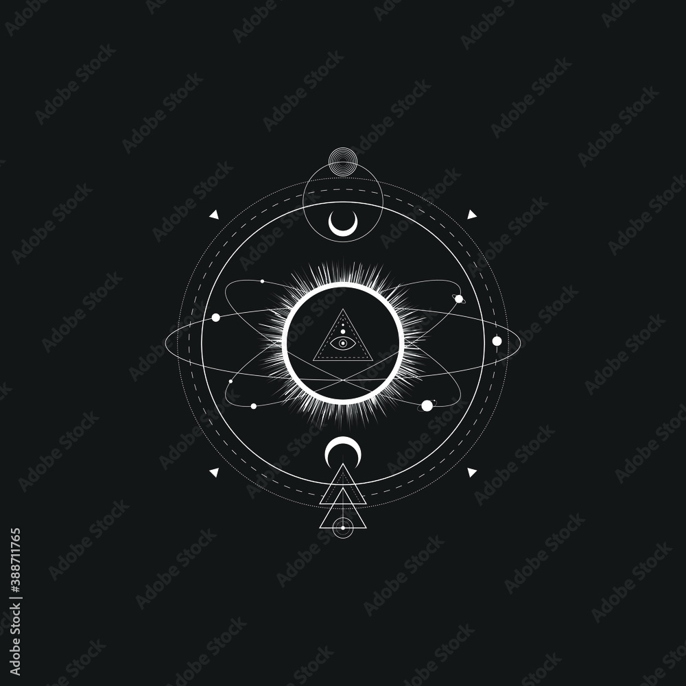 Naklejka premium Geometric element, symbol, emblem. Decorative ornament. Vector illustrarion eps 10.