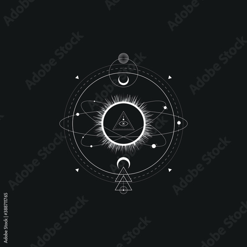 Geometric element, symbol, emblem. Decorative ornament. Vector illustrarion eps 10.