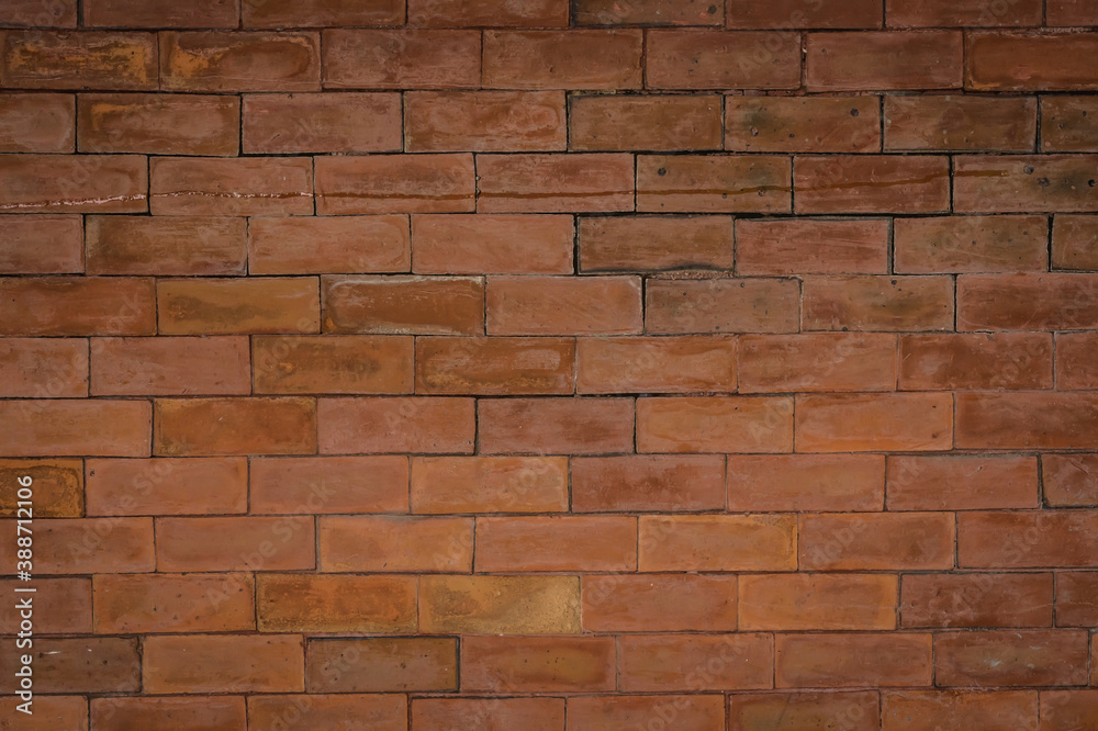 Fototapeta premium Red brick wall abstract background texture.