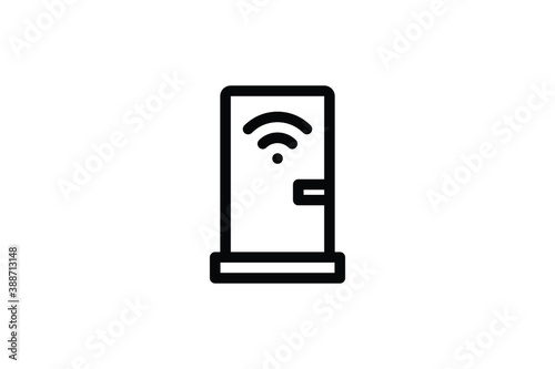 Smart Home Icon - Internet Access Door