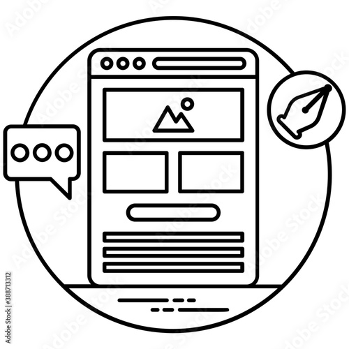 
Mobile app development flat design icon 

