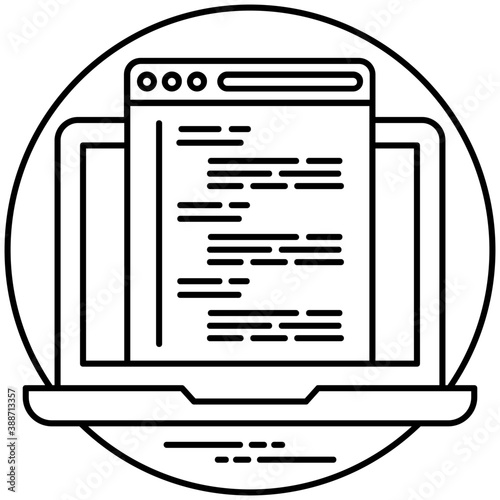 
Mobile app development flat design icon 
