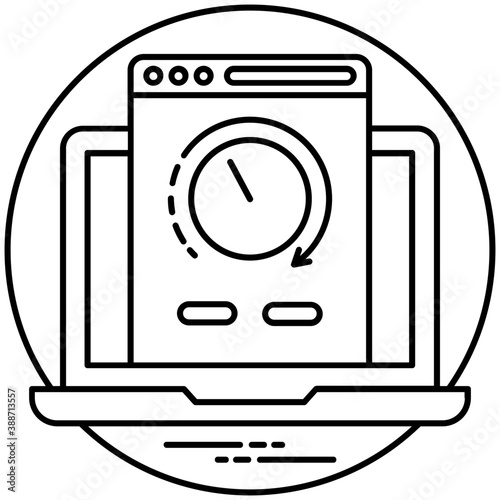 
Flat icon design of speed optimization
