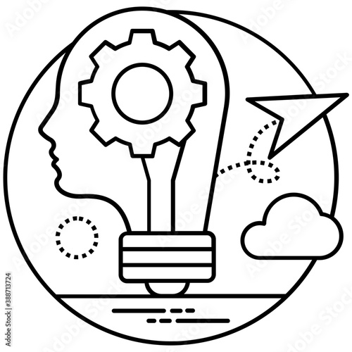 
A bulb turned into face symbolising idea and imagination
