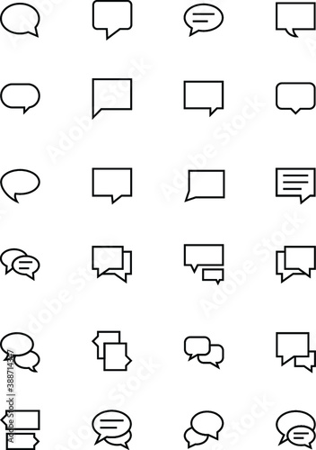 
Chat Messages Line Vector Icons 
