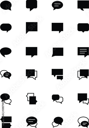 
Chat Messages Line Vector Icons 
