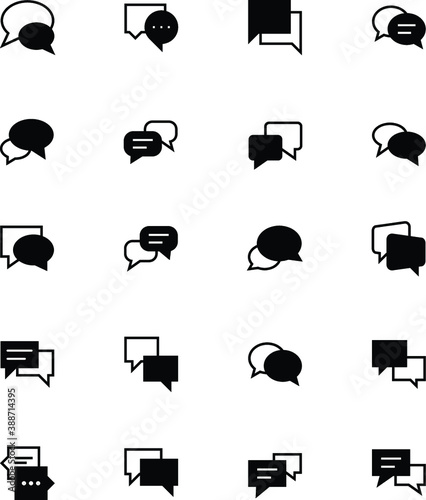 
Chat Messages Line Vector Icons 
