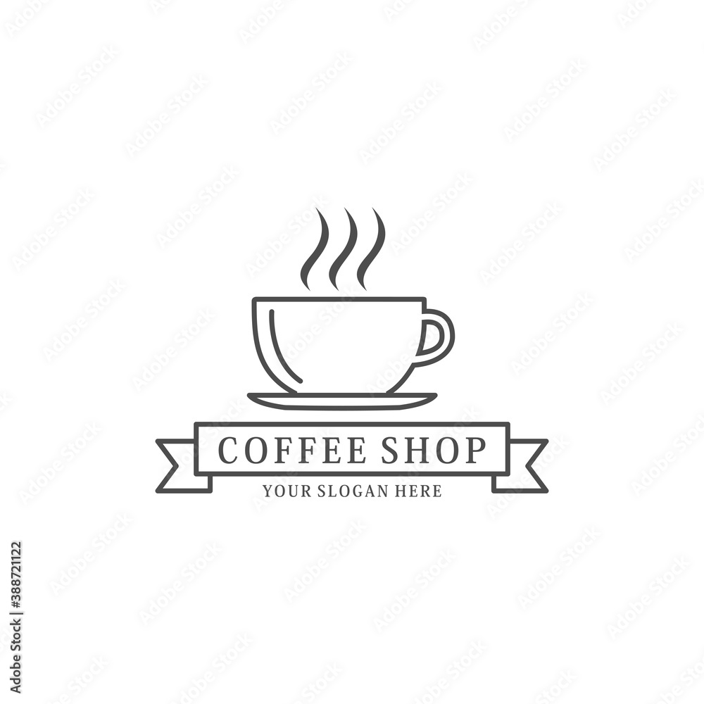 coffee shop logo template vector coffee shop logo template vector