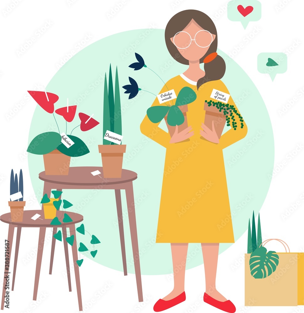 Home plants care flat vector banner for web. Plants swap concept. Lady keeps plants in hands. Home plants care flat vector banner for web. Plants swap concept. Lady keeps plants in hands.