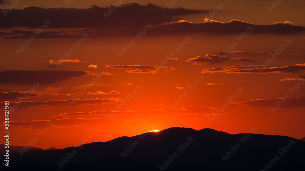 Sunset view near Gabrovo