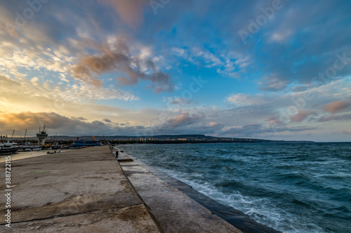 Sunset view over Varna