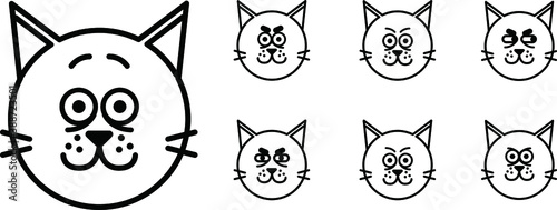 ブサイクな猫のアイコンセット