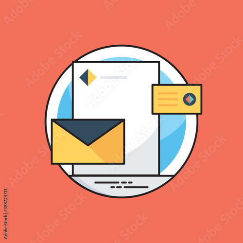 
Vector illustration icon via symbolic representation on document 
