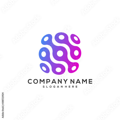 biotechnology vector logo template