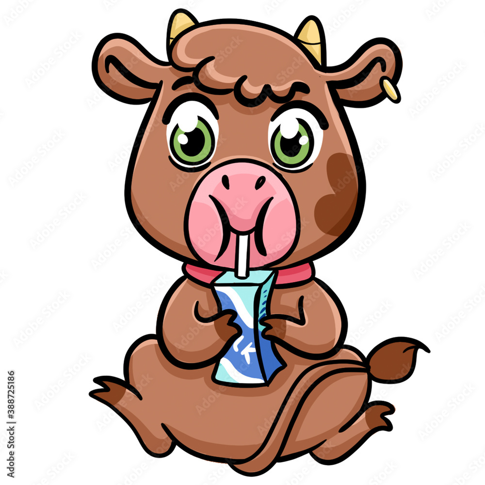 Fototapeta premium I present you a cute little cow