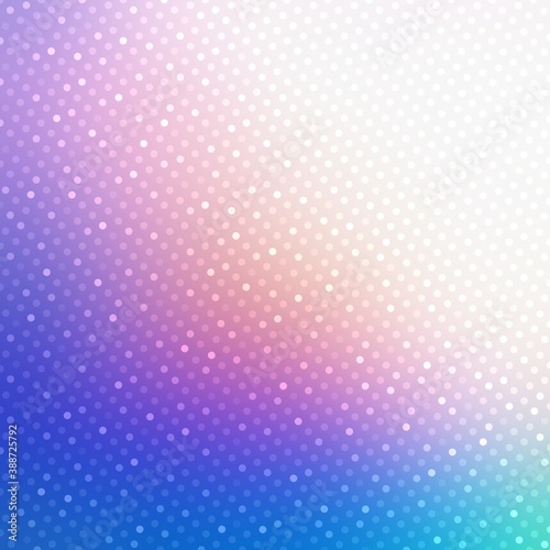 Colorful pink blue gradient on white empty background covered shimmering mosaic grid pattern. Festive glittering texture.