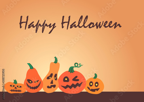 illustration of halloween pumpkin lanterns jack vector