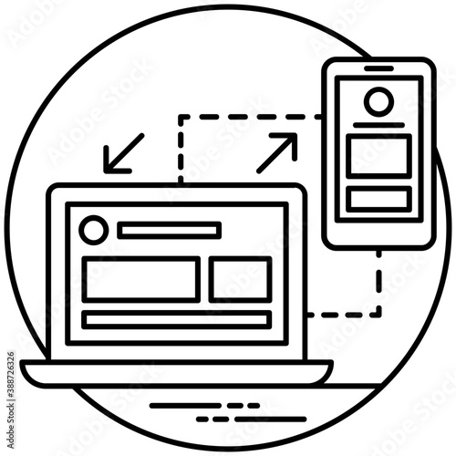 
Computer/mobile application with picture and gears to edit representing process of photo editing 
