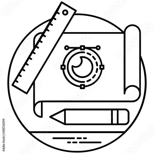 
Computer/mobile application with picture and gears to edit representing process of photo editing 
