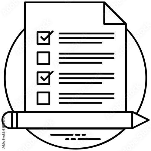 
Vector illustration icon via symbolic representation on document 
