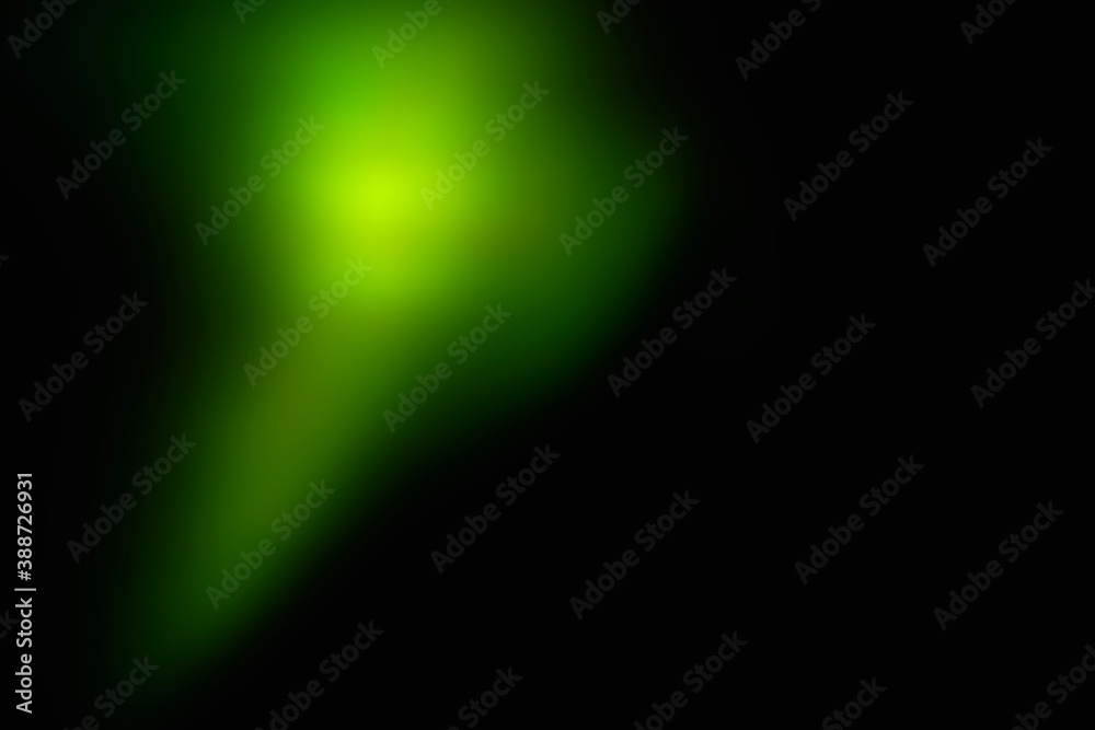 colorful green and blue abstract retro blur light color overlay texture natural holographic on black.