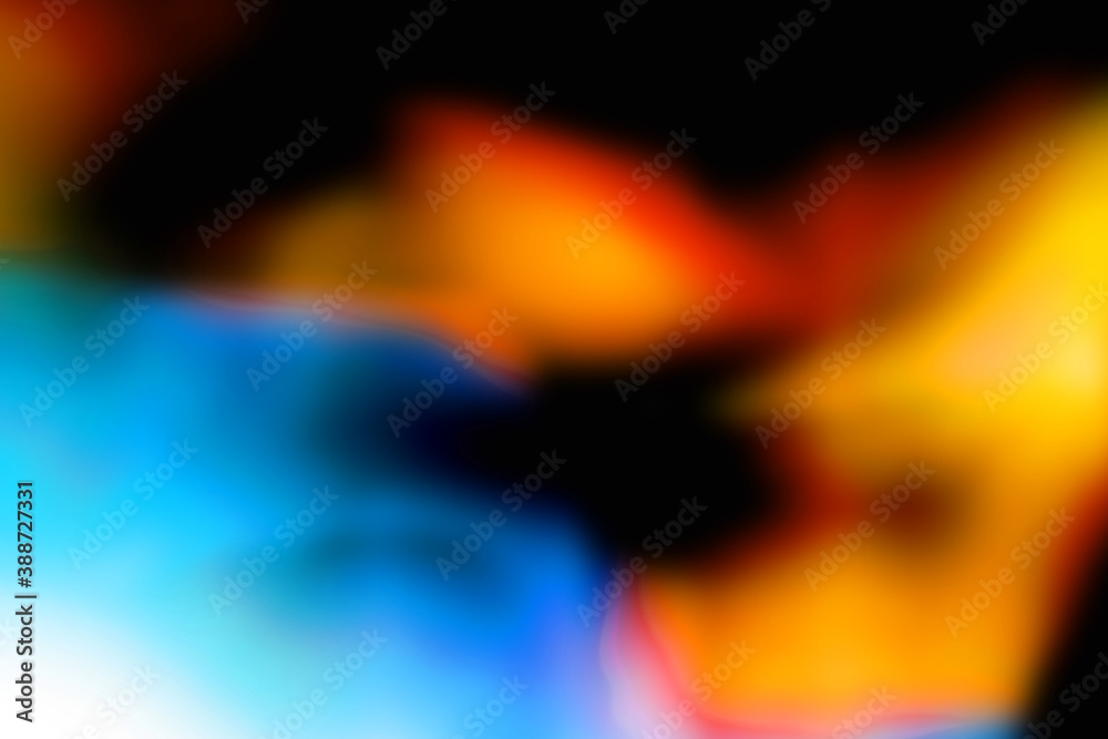 colorful abstract retro blur light color overlay texture natural holographic on black.