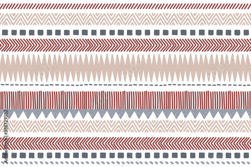 Ethnic vector seamless pattern. Tribal geometric background, boho motif, maya, aztec ornament illustration. rug textile print texture