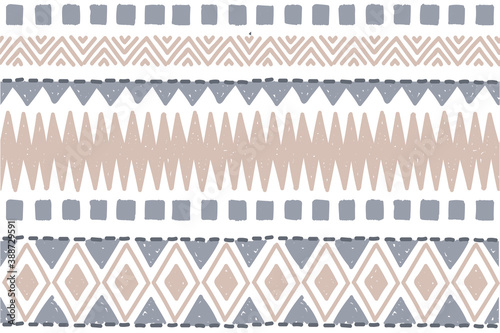 Ethnic vector seamless pattern. Tribal geometric background, boho motif, maya, aztec ornament illustration. rug textile print texture