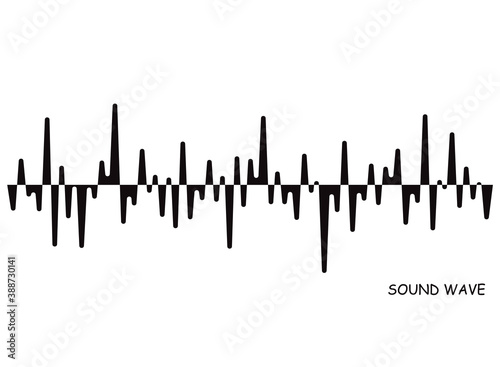 Black pulse music player. Audio wave logo. Vector Sound equalizer element
