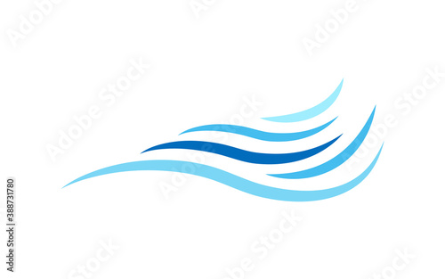 Ocean wave icon object isolated on white background vector illustration